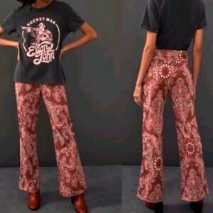 Maeve Dusty Rose flare Pant